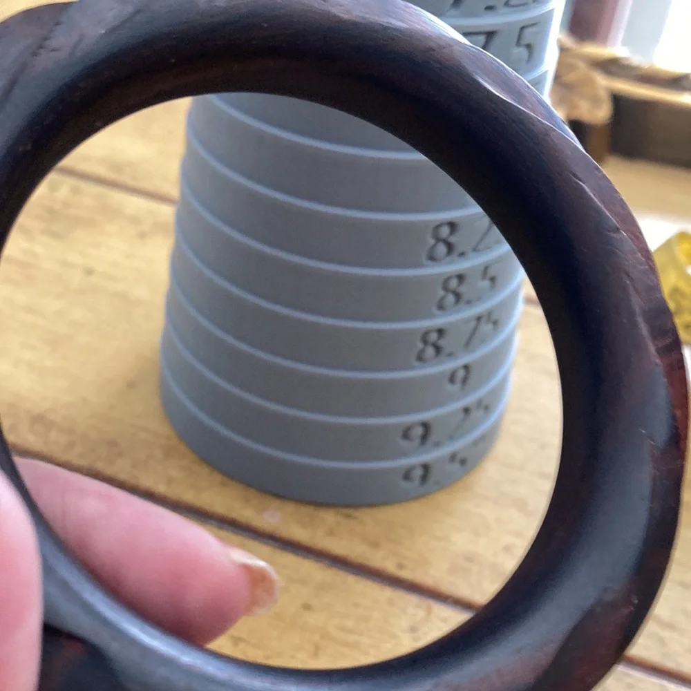 -Carved Twisted Wood Bracelet - Brown